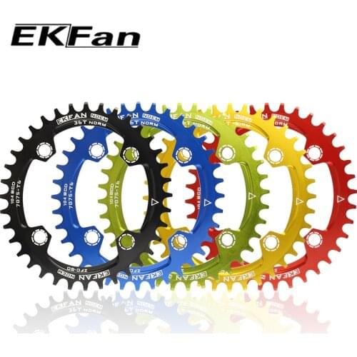EKFan 104BCD 32T/34T/36T Oval Bicycle Narrow Wide Chainring 7075-T6 MTB Bike Circle Crankset Plate Cycle Chainwheel