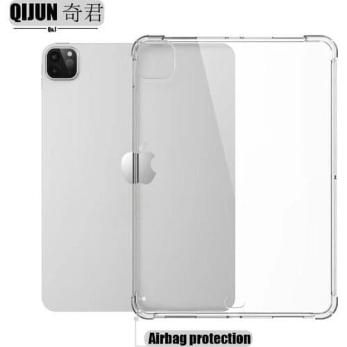 Tablet case for Apple ipad Pro 12.9" 2021 Silicone soft shell TPU Airbag cover Transparent protection capa for A2379 A2461 A2462