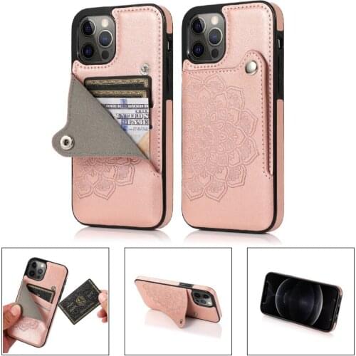 Sumkeymi Phone Case for iPhone 6 6s 7 8 Plus X Xs Xr XsMax SE 11 11Pro 11Pro Max 12 Pro Max Soft TPU Magnetic Business Wallet