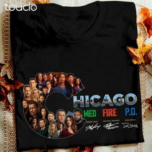 Chicago Med Fire PD One Chicago T shirt With Signatures
