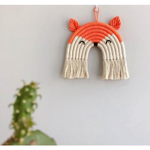 Nordic Nursery Baby Boy Room Decor Kids Bedroom Decor Lion Deer Hanging Decor Girl Boy Room Handmade Rainbow Hanging Decoration