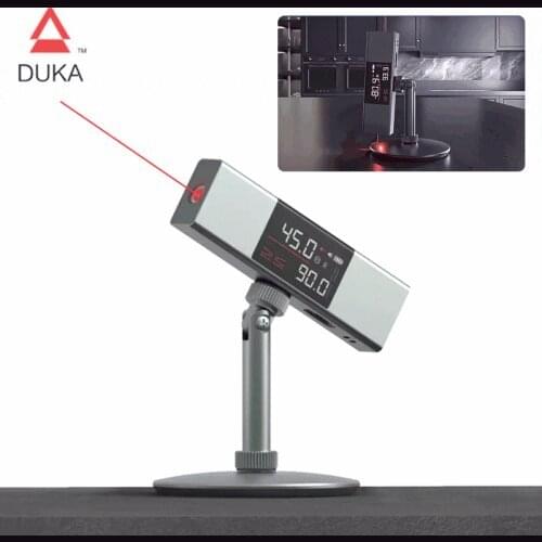 DUKA LI1 2 In 1 Dual Laser Protractor Rechargeable 360° Angle Cast Line Instrument Level Rangefinders Optional 1/4 Bracket