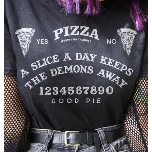 Unisex Pizza Lover T-shirt Plus Size Vintage Graphic Tee Men Women Short Sleeve Hipster Top Harajuku Print Tumblr Punk T shirt