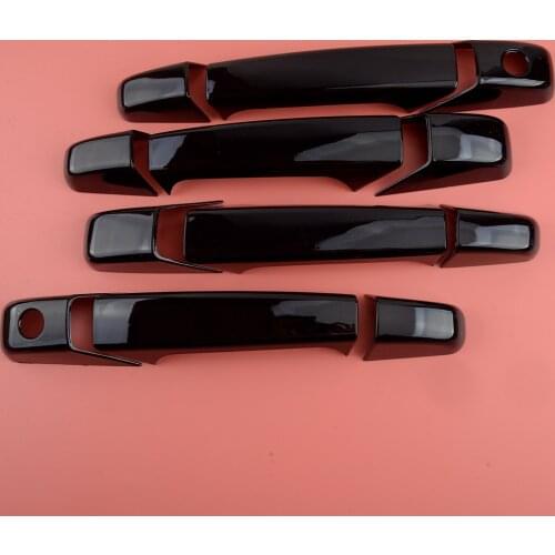 Gloss Black Car Door Handle Cover Trim Set Fit for Chevrolet Silverado Suburban Tahoe Avalanche GMC Sierra 1500 Yukon 2007-2013
