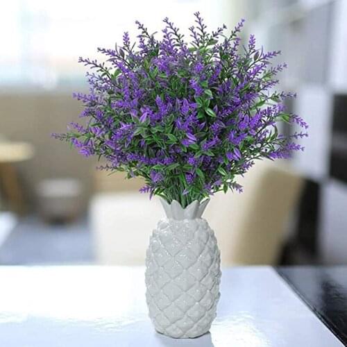Provence Lavender Artificial Flowers High Quality Flower For Home Decor Grain Decorative Fake Plant Wall Plastic flowers 8pcs