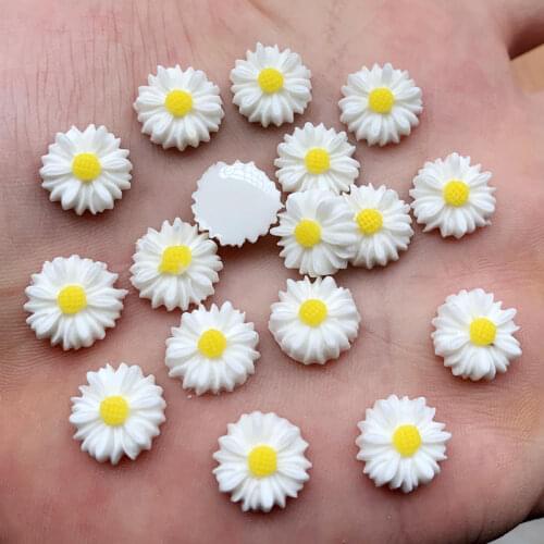 30pcs Flower Flat Back Resin Rhinestone Stones and applique Gems For DIY Costume Button Crafts 12mm -HZ610
