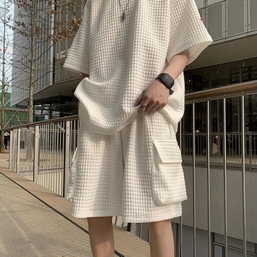 Summer Set Mens Short-sleeved Shorts Two-piece Korean Version of The Trend of Casual Sports Set Paired