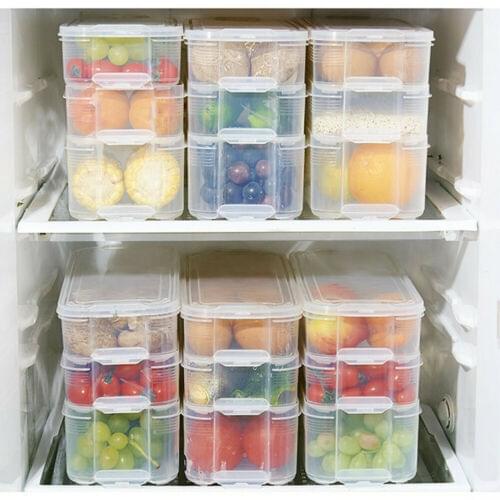 Reusable Kitchen Fridge Food Fruit Storage Container Clear Preservation Box Case