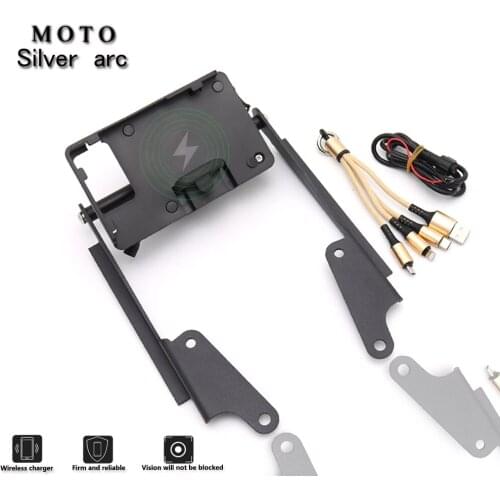 Motorcycle Wireless Charger Fast Charge Mobile Phone Navigation Bracket 12MM FOR YAMAHA MT09 FZ-09 TRACER 900 2016 2017