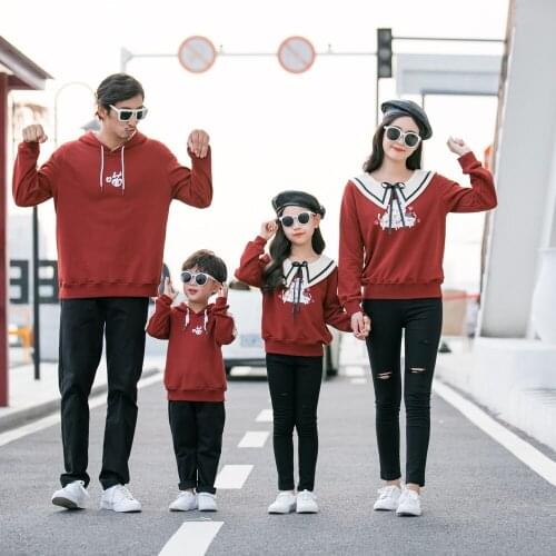 Family Matching Outfits Parent-child Clothing Parent-kids Clothes Autumn Winter Sweater For Kids Girls Boys Women Men T-shirt
