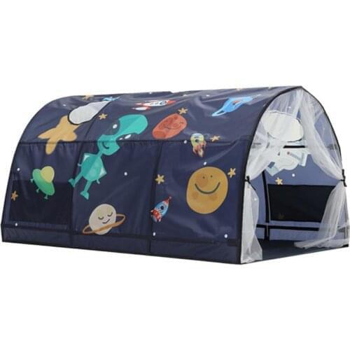Stars Moon And Space Bed Tent Blue Pink Childrens Tent Kids Play House Teepee Girl Boy Tiny Houses Christmas Gift