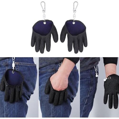 Fisherman Professional Left/ Right Hand Fishing Glove, with Magnet Hooks Release for Winter