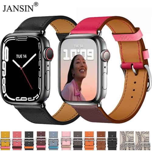 Leather Loop Band For Apple Watch Series 6 SE 5 4 3 2 1 Strap Single Tour Band For Apple Watch 42mm 38mm Bracelet Watch Belt
