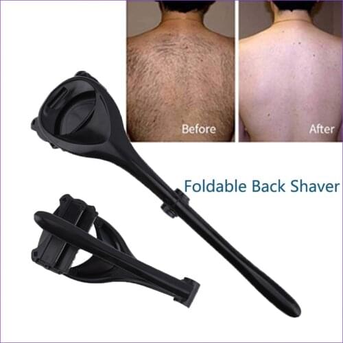 Men Back Shaver Manual Hair Removal Foldable Razor Back Hair Trimmer Dry Wet Shaving Long Handle Body Leg Groomer Trimmer