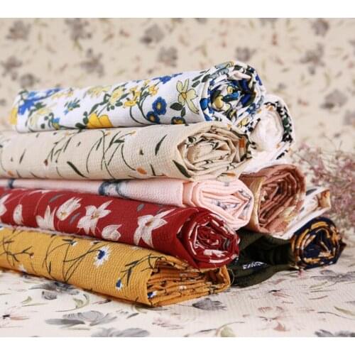Chiffon Print Material Seersucker Poly DIY Sewing Fabric for Dress Blouse Scarf Trousers Qualified