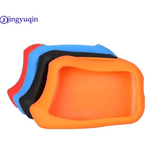 Jingyuqin For MAGICAR KOREA Car Auto Security Alarm Two Way Remote Controller Rubber Key Chain Cover Case Silicone