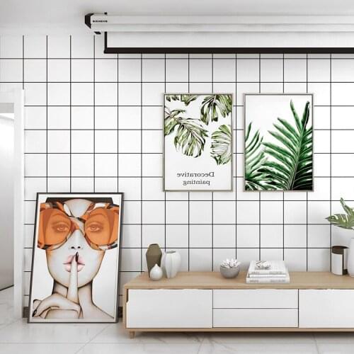 Modern Simple Square Wallpaper 3d Waterproof PVC Papel Tapiz Bathroom Nordic Bedroom Wallpapers Roll Living Room Home Decor J172