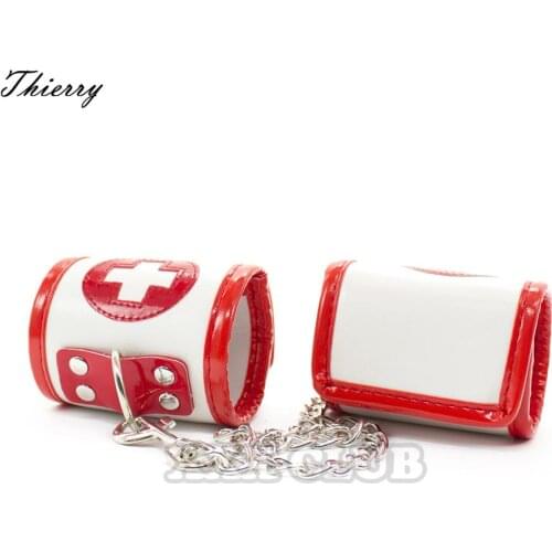 Thierry sexy nurse serial Bondage sex toys for couple, Legcuffs Handcuffs sex product for adult game