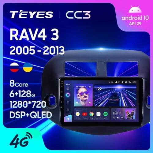 TEYES CC3 For Toyota RAV4 3 XA30 2005 - 2013 Car Radio Multimedia Video Player Navigation stereo GPS Android 10 no 2din 2 Din