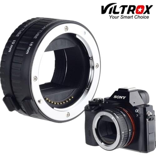 Viltrox DG-NEX Auto Focus Macro Extension Tube Lens Adapter for Sony E Mount Camera A9 A7II A7RII A7SII A6500 A6300