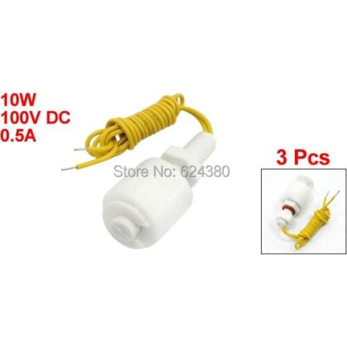 ZP3208 Fish Tank Pool Liquid Water Level Sensor Vertical P.P PP Float Switch White x 1 Bag ( 3 Pcs)