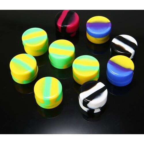 10pcs 5ml Silicone Jar Oil Wax Cream Storage Container Portable Storage Lot Tool