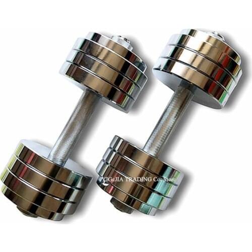 11KG*2pcs Household Dumbbell, All Steel Plated Dumbbells Fitness Dumbbell, Weight Adjustable Dumbbell Set