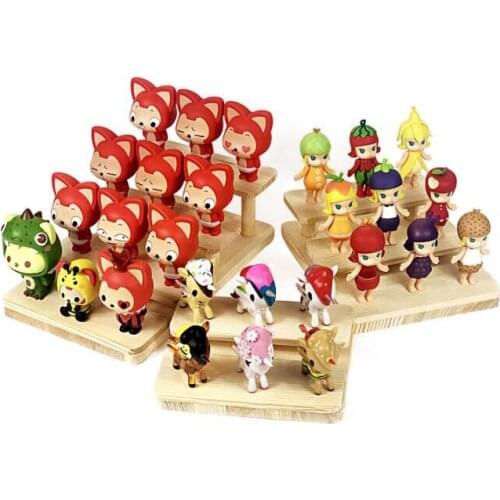 2/3/4 Layers wooden puppet toy Display Stand Eyeglasses Showing Rack Jewelry Holder Bracelet Tray Stand Watch cosmetics Shelf
