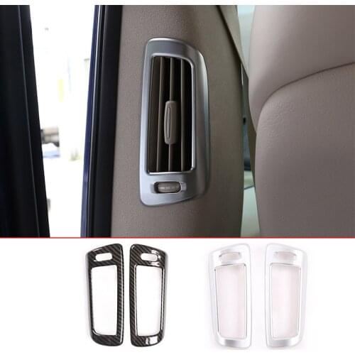 ABS Chrome/Carbon Fiber Interior B Pillar Air Vent Frame Trim For Mercedes Benz G Class W463 G500 2019-2020 Car Accessories