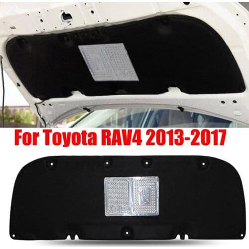 Car Front Hood Engine Sound Heat Insulation Cotton Pad Soundproof Mat Cover For Toyota RAV4 2013-2017 PET Style