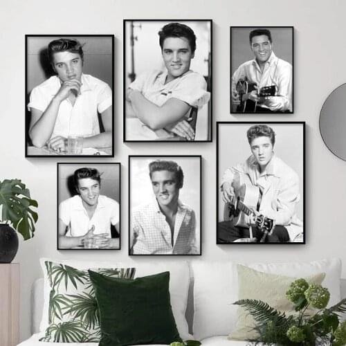 Elvis Presley Art Poster Star Musician Canvas Sail Painting Living Room Modern Home Bedroom Decorative Wall Painting
