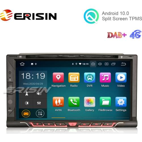 Erisin ES5137U 6.95" Android 10.0 Universal 2 Din Car DVD Player GPS 4G Wifi DAB+ Navigator