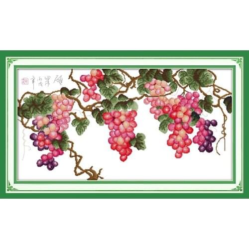 Joy Sunday Harvest Chinese Cross Stitch Kits Ecological Cotton Clear Stamped Printed 14CT 11CT DIY Wedding Decoration For Home
