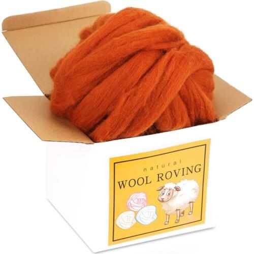 LMDZ DIY Craft Wool Roving Soft Woolen Fiber Dyed Wool Tops Roving For DIY Needle Felting Spinning Sewing Supplies