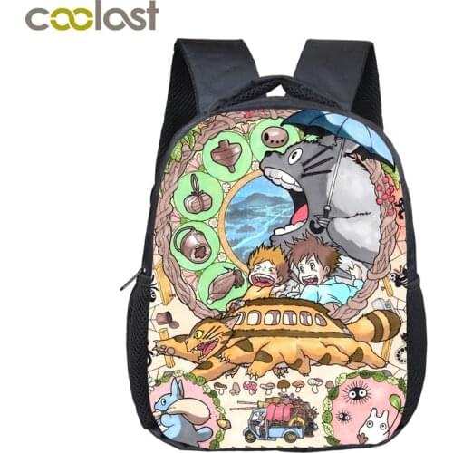 12 Inch Anime Totoro Small Backpack Boy Girl Kindergarten Bag Baby Toddler Bags Children School Bags Kids Bookbag Gift