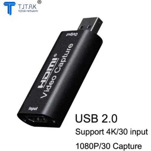 Mini HD 1080P HDMI To USB 2.0 Video Capture Card Game Recording Box for Computer Youtube OBS Etc. Live Streaming Broadcast