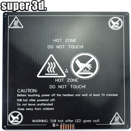 MK3 12V Upgraded Heatbed Aluminum Heated Bed 220mm*220mm*3mm for RepRap i3 hotbed plate support 3D Printer parts