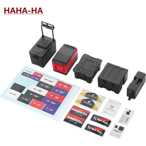 5Pcs RC Car Garages Simulation Refrigerator Fishing Storage Box Toys 1/10 Scale Accessories for RC Crawler Axial SCX10 TRX6 TRX4