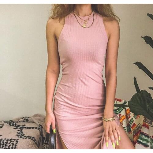 MRMT 2021 Brand New Womens Vest Dress Pure Color Stretch Pullover Vest Dress for Female Sleeveless Vest Dress