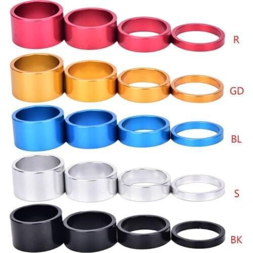 2021 New 4pcs Road Bicycle Aluminum Alloy Headset Washer MTB Bike Front Fork Stem Spacers Cycling Accessories Drop Ship