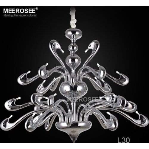 New Arrival Chrome Chandelier Light Swan Hanging Suspension Lamp for villa High Quality Luminaire Home Lustres Lighting