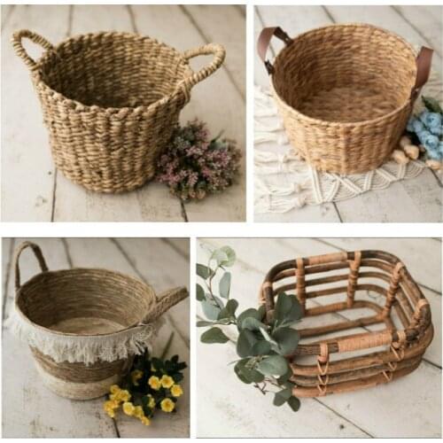 Newborn Photography Props Creative Weaving baskets Theme Shooting Container Infant Photo Shoot Many Choices