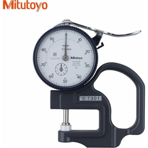 Original Mitutoyo 7301 Dial Thickness Gage 0-10mm/0.01 Shock-Proof Tester Meter Flat Anvil Measuring Tools