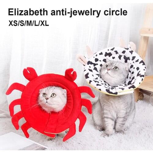 Pets Cat Dog Anti-bite Cartoon Pattern Protective Neck Collar Cover Puppy Supply Pet Products