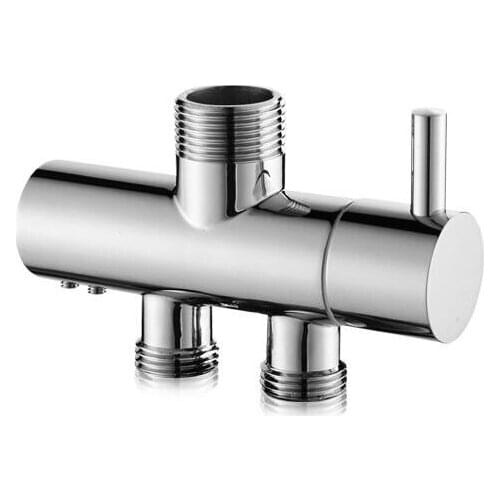 3/4" 1/2" Brass Faucet Adapter Chrome Plated Bathroom Shower Faucet Accessories Water Diverter Ceramic Cartridge Free Shipping