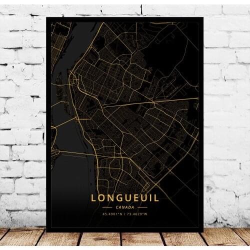 Longueuil Markham Milton Mississauga Montreal Oakville Oshawa Ottawa Quebec City Regina Richmond Saguenay Toronto Canada Poster