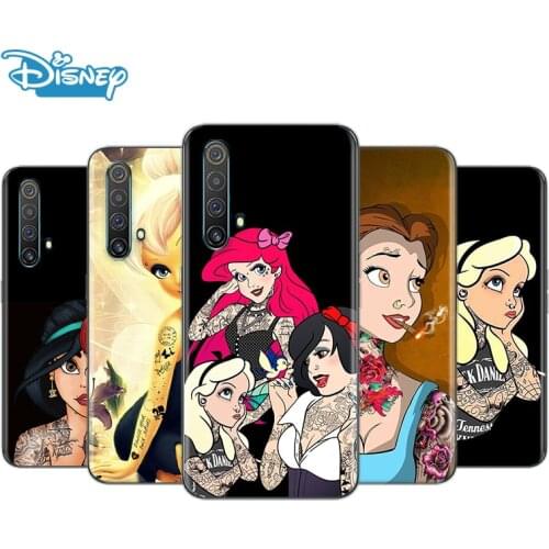 Disney Princess Tattoo For OPPO A73 2020 Find X2 Lite K5 K3K1 R17 RX17 R15 R9S F17 F15 F11 F9 F7 Transparent Phone Case
