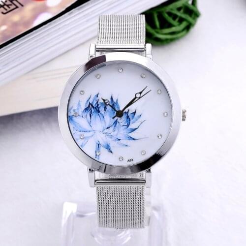 Women Dress Watch Eiffel Tower Flower Quartz Wristwatch New Fashion Stainless Steel Butterfly Watches Elegant Mujer Relojes