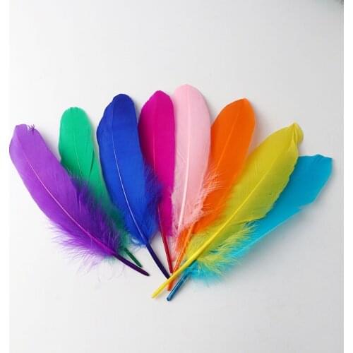 50Pcs Hard Big Floating Goose Down Feathers Fluffy Natural Color Feathers Party Dream Catcher Diy Material Day Home Decoration