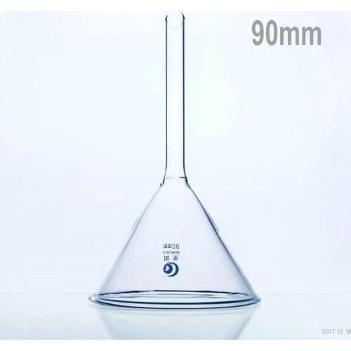 1Pc 90mm Lab Triangle Glass funnel Thicked Borosilicate Glass Funnel Laboratory Chemistry Educational Stationery